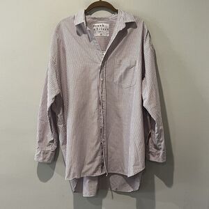 Frank & Eileen Striped Button Down Shirt - Black and White